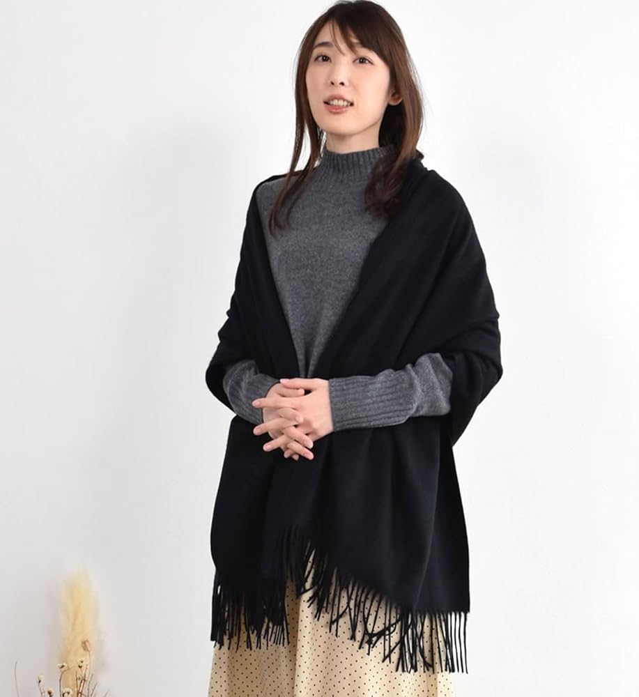 Amazon | [ハヤシグチ] 厚手カシミヤ100%ストール 大判タイプ